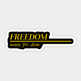 Word Freedom Sticker